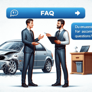 a FAQ section about PDR (Paintless Dent Repair). The image should show a customer consulting with a PDR expert